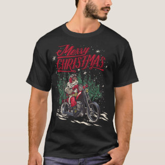 Tomten Riding A Motorcycle-jul T Shirt