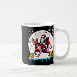 Tomten Riding Reindeer Sphynx Cat julägare K Kaffemugg