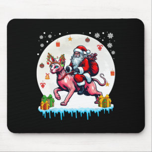 Tomten Riding Reindeer Sphynx Cat julägare K Musmatta