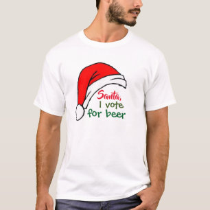 Tomten röstar om öl, roligt jultomte t shirt