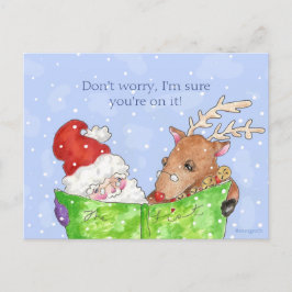 Tomten, Rudolf och vykortet List Postcard Helg Vykort