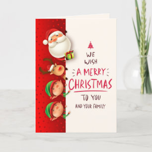 Tomten, Rudolph och Elves julhälsningskort Helgkort