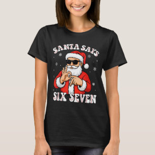 Tomten säger 6 7 Six Seven Meme Baseball Nummer 67 T Shirt
