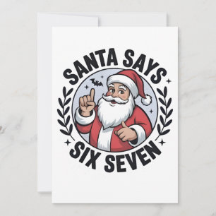 Tomten säger sex sju 67 jul tomte Xmas Tack Kort