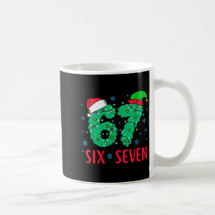 Tomten säger sex sju 67 Meme jul Holiday 6 7 Kaffemugg