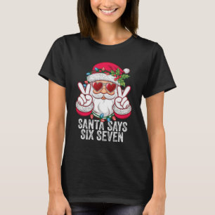 Tomten säger sex sju roliga jul 67 meme tomte t shirt
