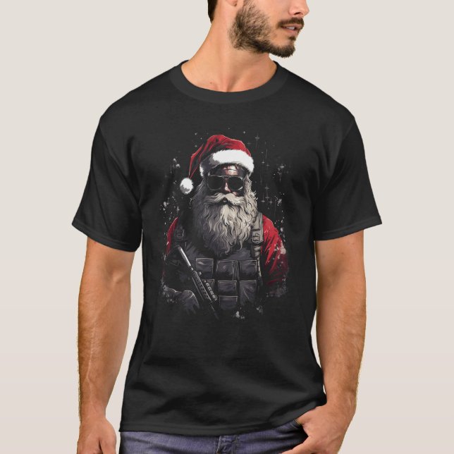 Tomten Santa Julafton Gift Idea T Shirt (Framsida)