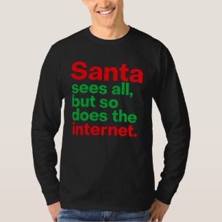 Tomten ser allt, men internet gör det också. t shirt