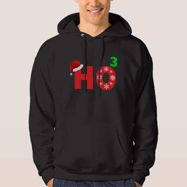 Tomten skrattar vid jul hoodie (Framsida)
