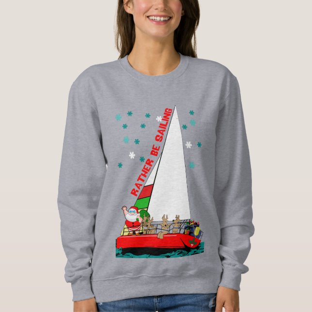 Tomten skulle hellre segla t shirt (Framsida)