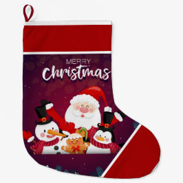 Tomten, Snögubbe penguin, stora julklump Stor Julstrumpa