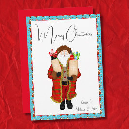 Tomten som bringar i jultomten julkort
