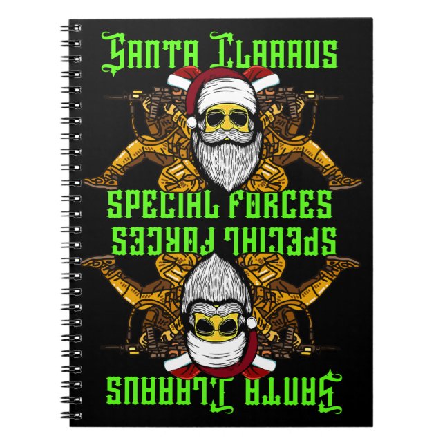 Tomten, speciella styrkor, armé anteckningsbok (Framsidan)