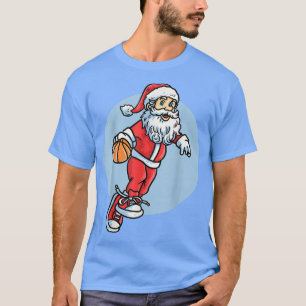 Tomten spelar basketboll på jultomtejmerCool Sport T Shirt