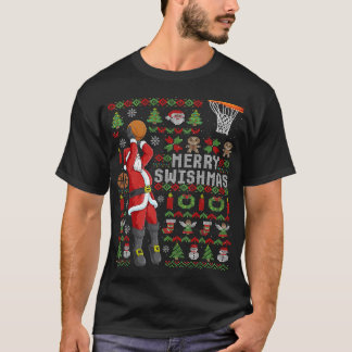 Tomten spelar basketboll Ugly jul Sweater Ho T Shirt