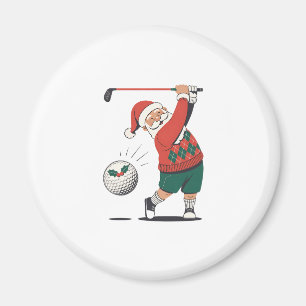 Tomten spelar Golf-julspelaren Golfer Magnet