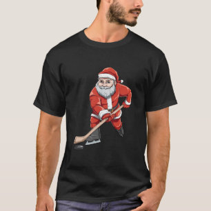 Tomten spelar Hockey-julgåva för Hockey Pla T Shirt