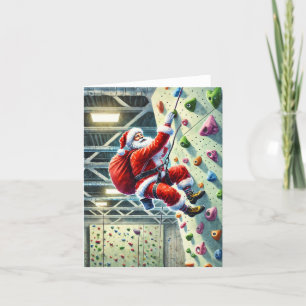 Tomten Sten klättrar i jultomten Helgkort