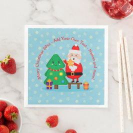 Tomten, stjärnan Julgran 20xx, lägg till text Pappersservett