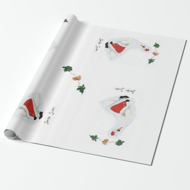 Tomten Svan Gift Wrap Presentpapper (Utrullad)