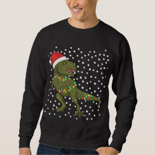 Tomten T-Rex Dinosaur julafton Julafton Jumper swe Lång Ärmad Tröja