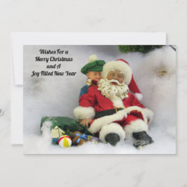 Tomten tar en tugg - ett platt julkort