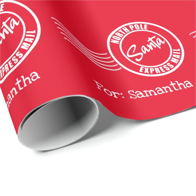 Tomten uttrycker e-post North Pole-leverans röd vi Presentpapper (Rullad Hörn)