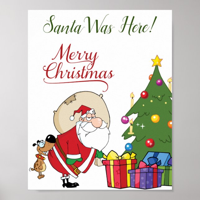 Tomten var här God jul Poster (Framsidan)