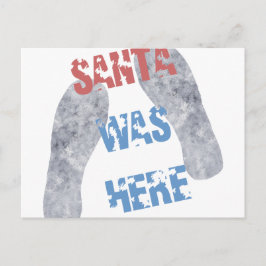 Tomten var här helg vykort