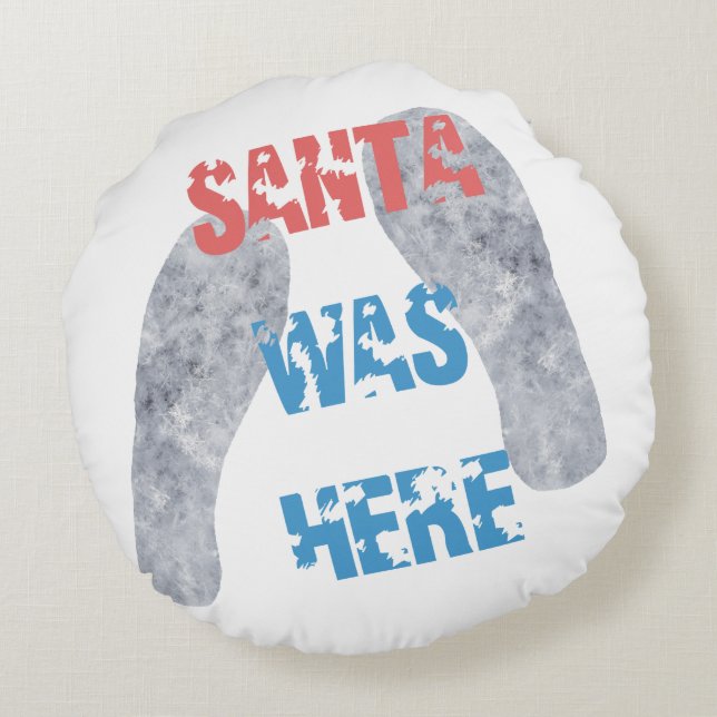 Tomten var här rund kudde (Baksidan)