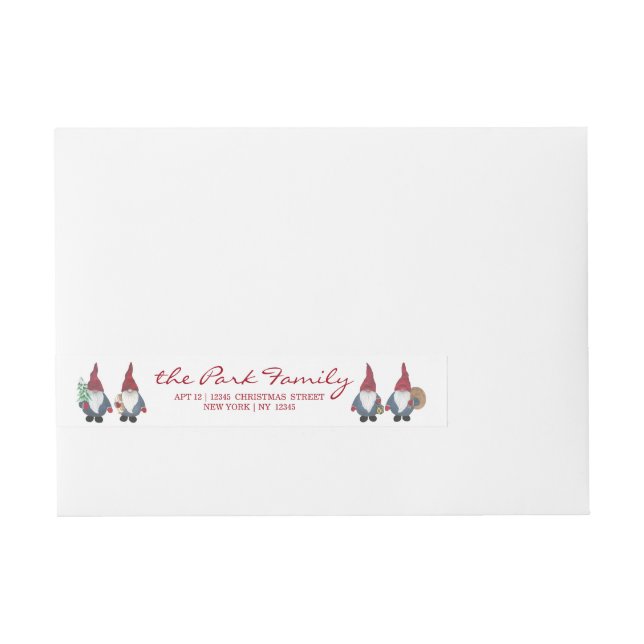 Tomten Wraparound-Adressetiketter Etikettband (Framsidan)