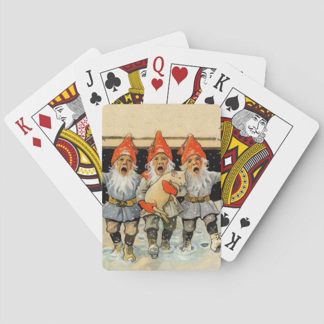 “Tomtenissar” av Jenny Nystrom Casinokort (Baksidan)