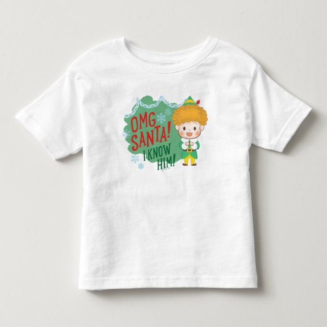 Tomtenissen Buddy OMG Santa! Jag Känner Honom! T Shirt (Framsida)