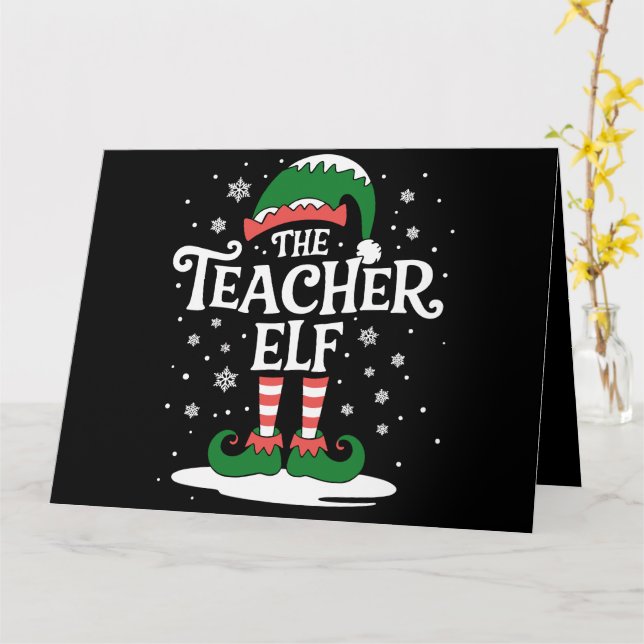 Tomtenissens jul familjematchande grupp kort (Gul blomma)