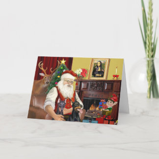 Tomtens 2 Doberman Pinschers Helgkort