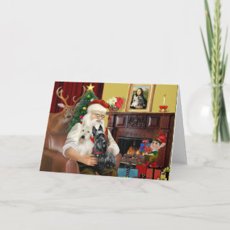Tomtens 2 skotska terrier helgkort