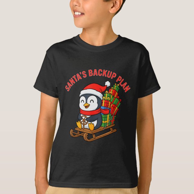 Tomtens backup-plan Söt pingvin juldesign  T Shirt (Framsida)