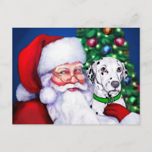 Tomtens Dalmatian vid jul Helg Vykort