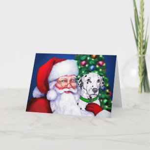 Tomtens Dalmatian vid jul Helgkort