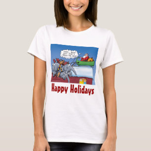 Tomtens Elefanter Rolig Jul Tecknad Film T Shirt