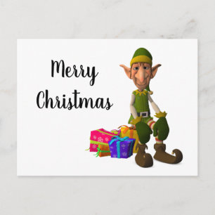 Tomtens Elf-vykort för Helgdag Helg Vykort