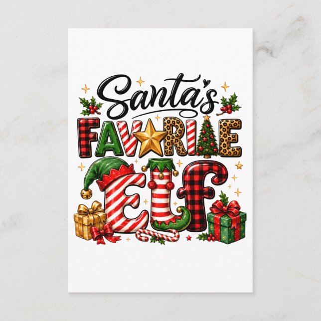 Tomtens favorit-älv jul tilläggskort (Framsida)