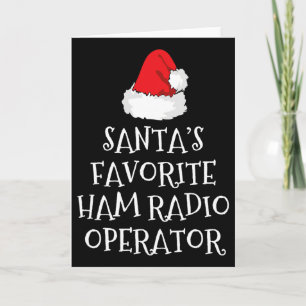 Tomtens favorit amatörradiooperatör julhatt  kort