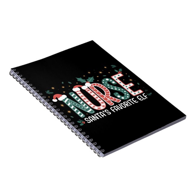 Tomtens favorit-elf jul inspirerande för sjuksköte anteckningsbok (Högra Sidan)