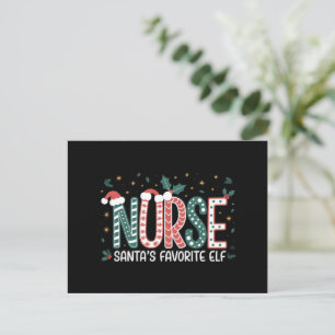Tomtens favorit-elf jul inspirerande för sjuksköte helg vykort