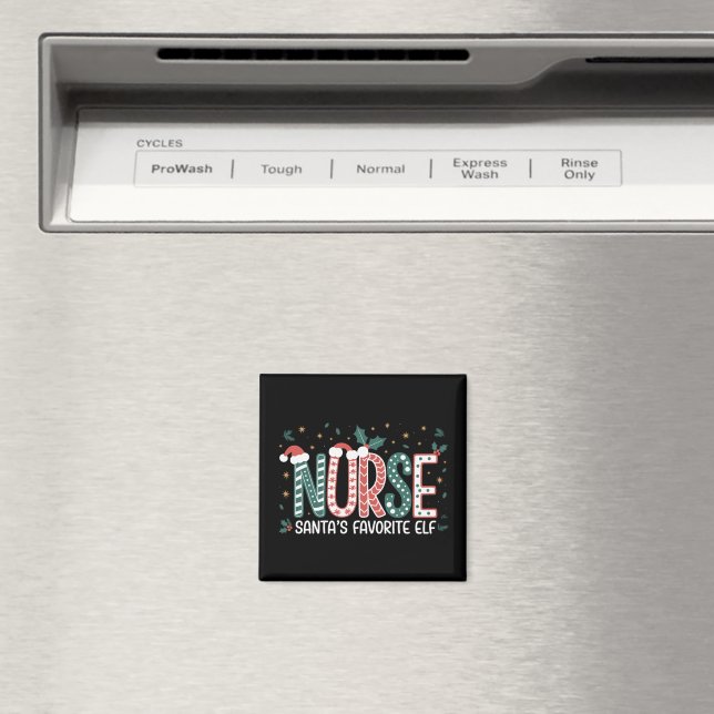 Tomtens favorit-elf jul inspirerande för sjuksköte magnet (In Situ (Dishwasher))