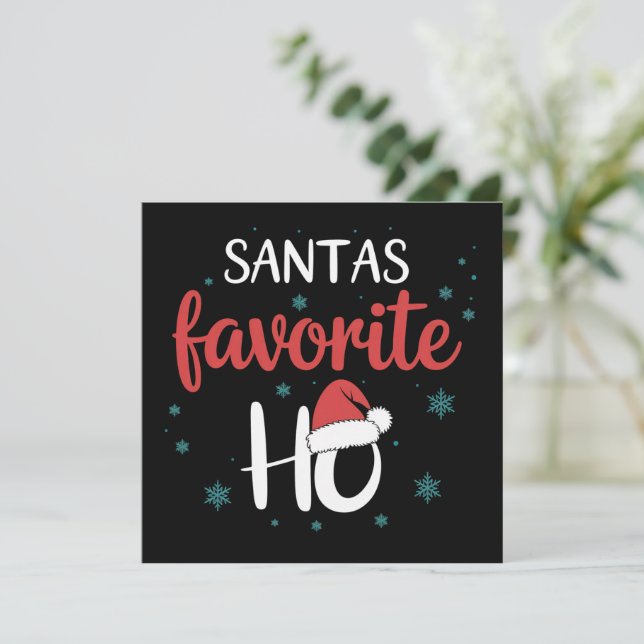 Tomtens Favorit Ho Jul Matchande Högtid  Julkort (Stående Fram)