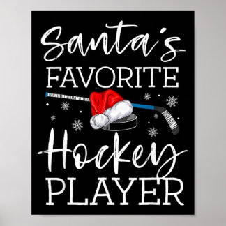 Tomtens Favorit Hockeyspelare Rolig Pyjamas Poster