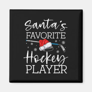 Tomtens Favorit Hockeyspelare Rollig Pyjamas Jul Magnet