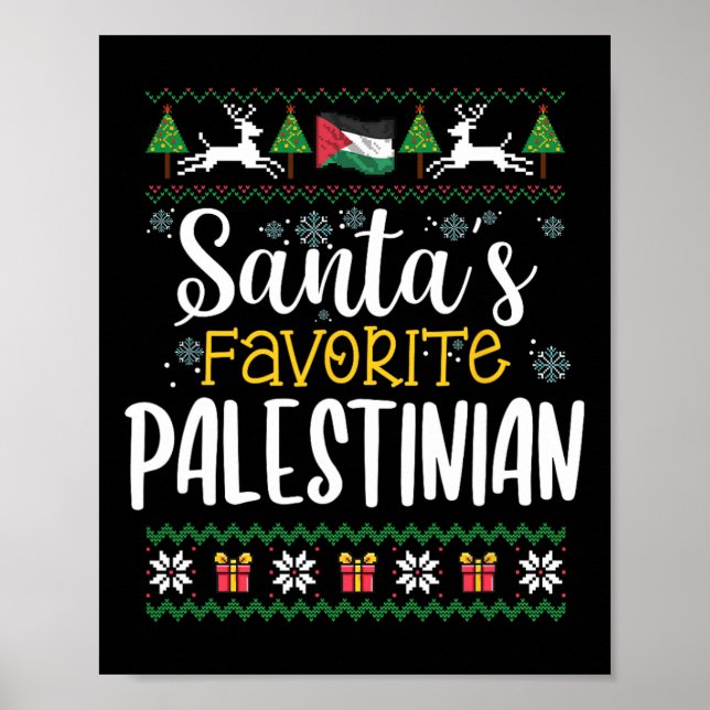 Tomtens favorit palestinska fuljulströja poster (Framsidan)